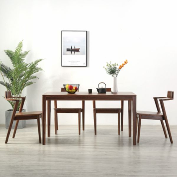 Contemporary Style Dining Table Rectangle 4 Legs Furniture for Dining Room Home