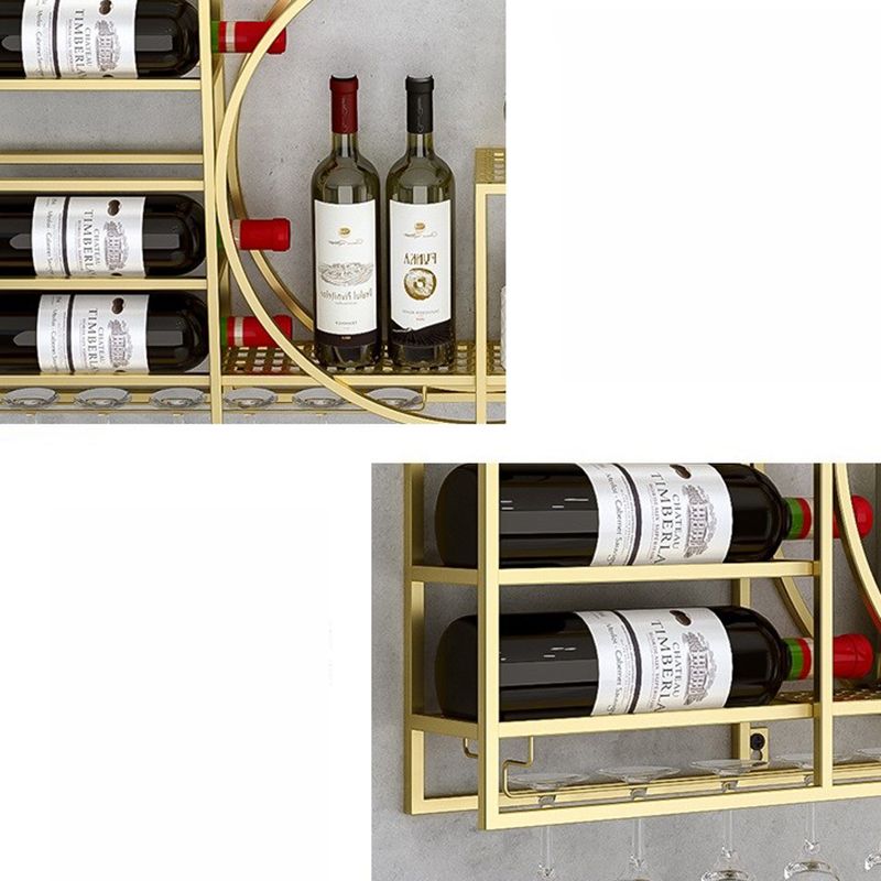 Metal Wall Mounted Modern Wine Rack 4"W x 16.5"H Wine Stemware Holder