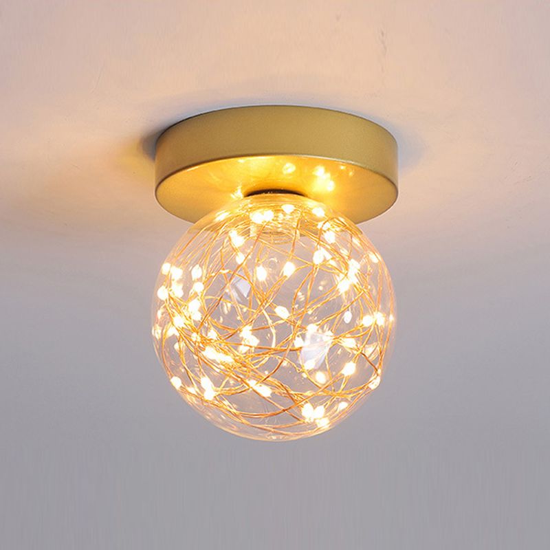 Illuminazione sferica del montaggio a soffitto di stile moderno LED del montaggio a incasso con l'ombra di vetro
