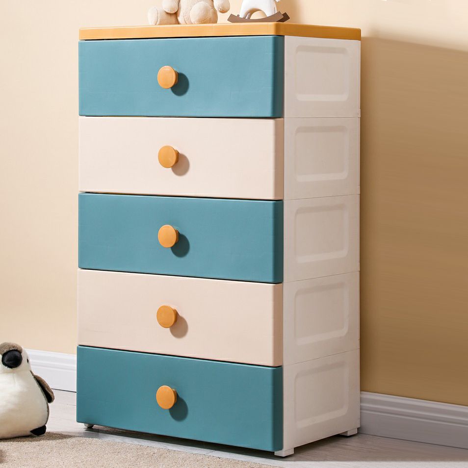 5-drawer Storage Cabinet with Legs Modern Non-Hanging Armoire
