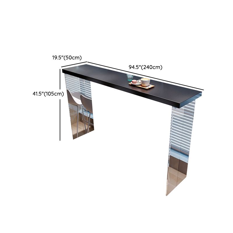 Modern Style Bar Table Set 1/4/5 Pieces Rectangular Solid Wood Bar table with Stools