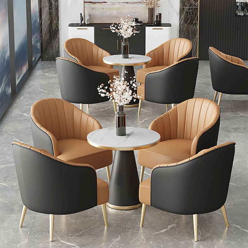 nordic Arms Included Gold Base Basic Four Leg Accent Armchair