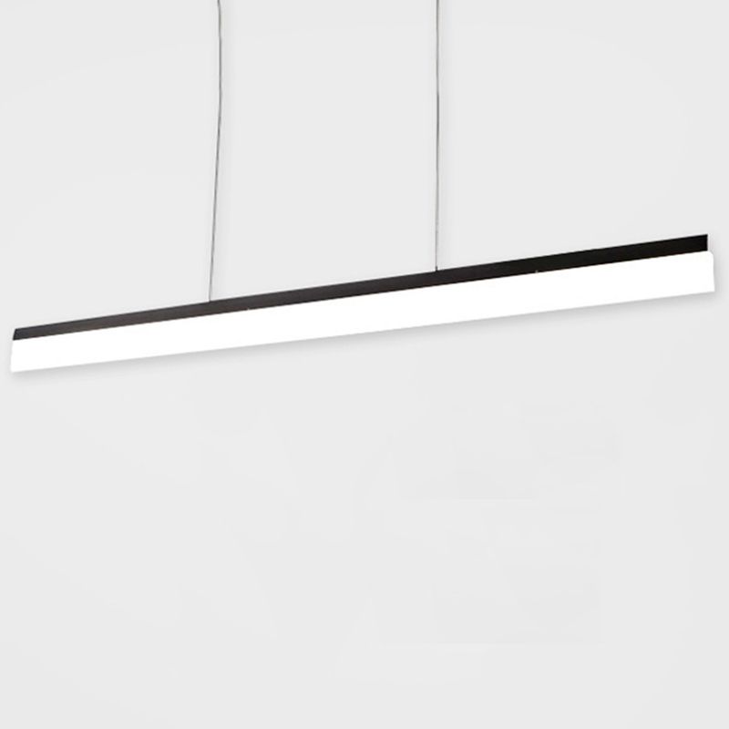 Éclairage pendentif linéaire rectangulaire mince simple