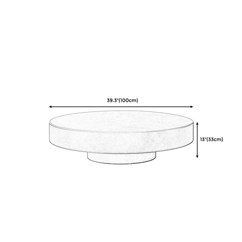 Modern Stainless Steel Solid Coffee Table Round Cocktail Table in Brass/Black