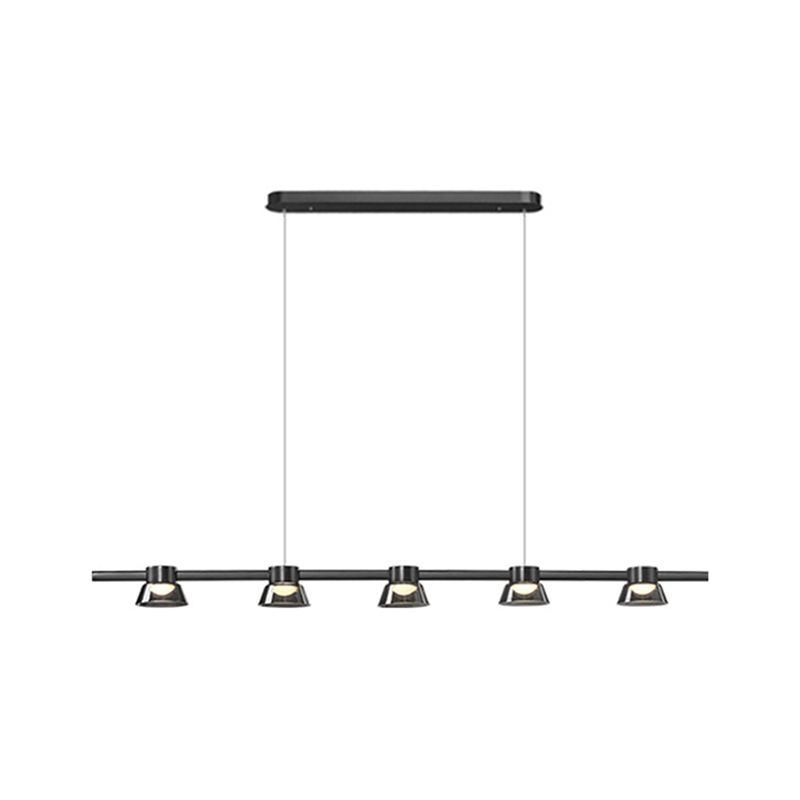 Modern Hanging Island Light Glass LED Hanging Lighting Fixture for Sitting Room