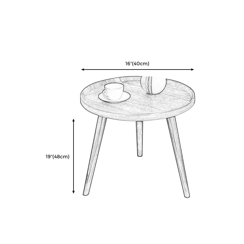 3 Legs Base Design Wood-based Panel Table Metal Base RoundSide Table