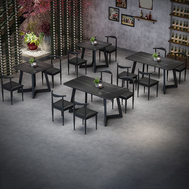 Modern 1/3/7 Pieces Dining Set Rectangle Stone Dining Table for Cafe