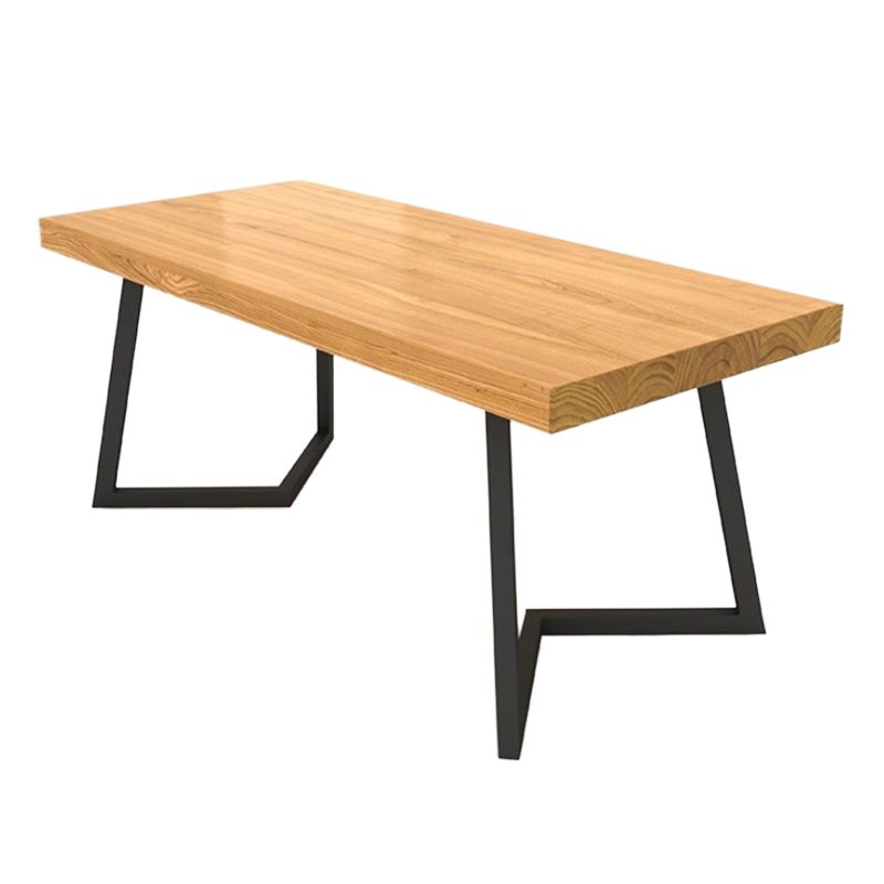 Industrial Natural Dining Set Rectangle 1/2/4/5/6/7 Pieces Dinette Set