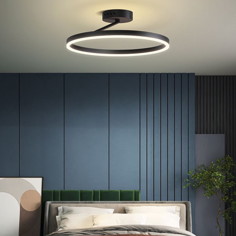 Luminaires encastrés circulaires modernes en métal, plafonnier à 1 lumière