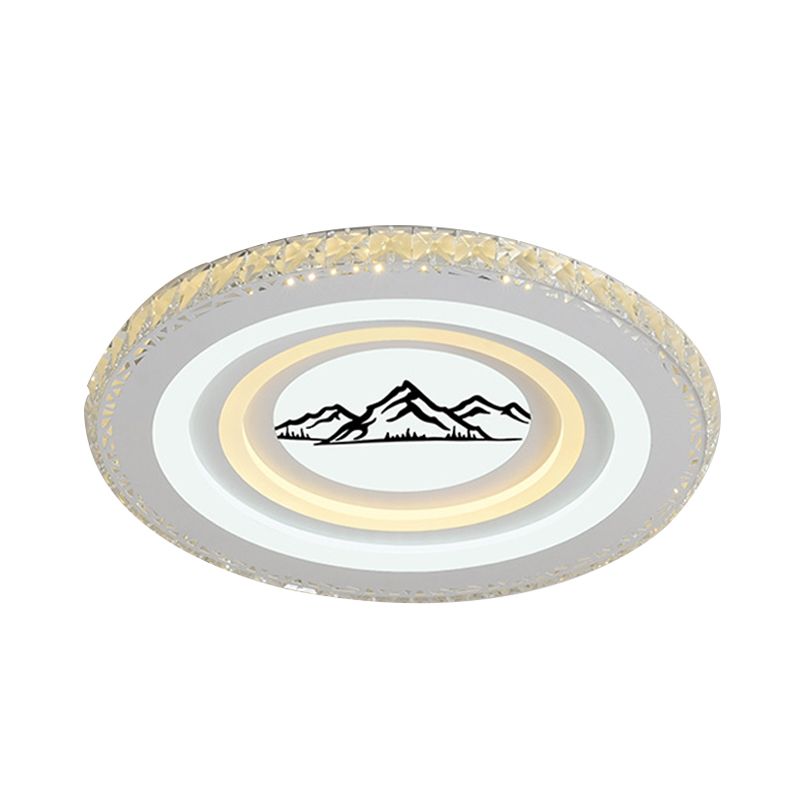 Iluminación de techo blanca LED de cristal de estilo moderno con montaje empotrado redondo/árbol para comedor