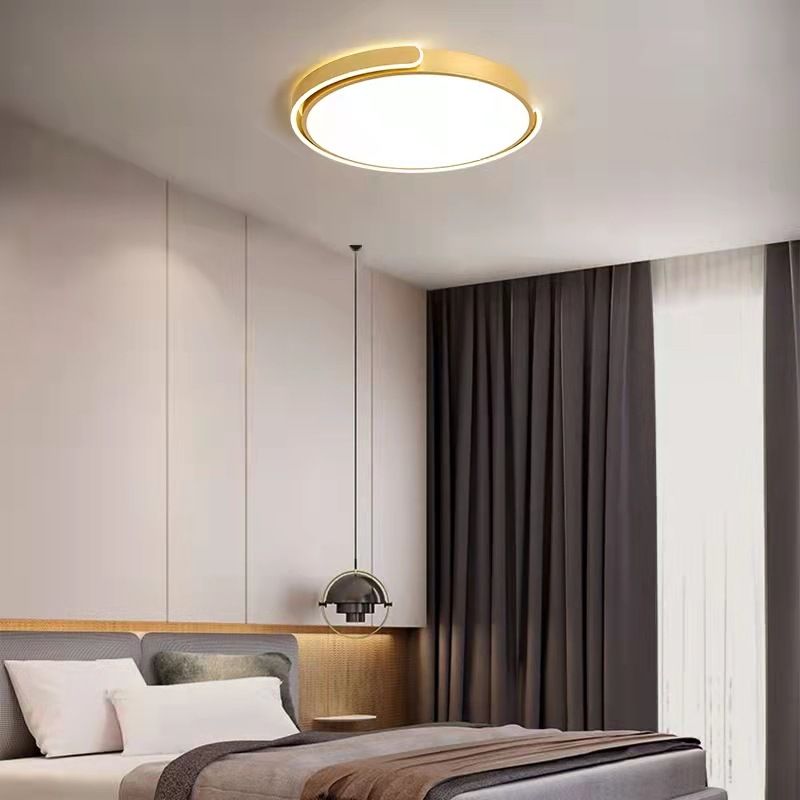 Eenvoud Ronde Flush Mount Verlichting Metaal LED Slaapkamer Plafond Mount Licht Profiel