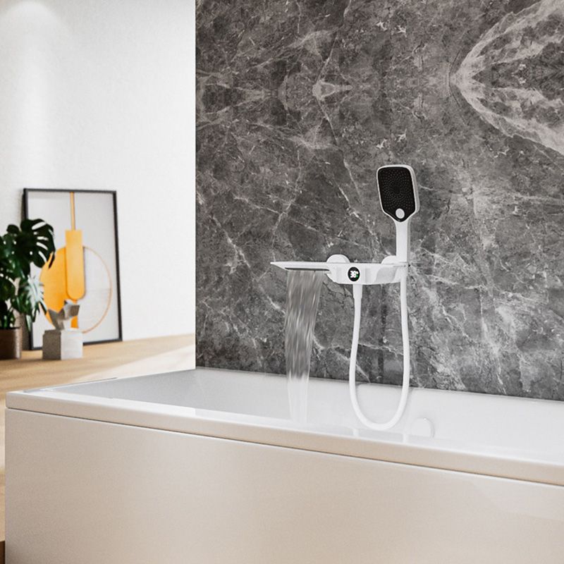 Modern Wall Mounted Faucet 2-Handle and 2-Hole Bath Faucet Trim