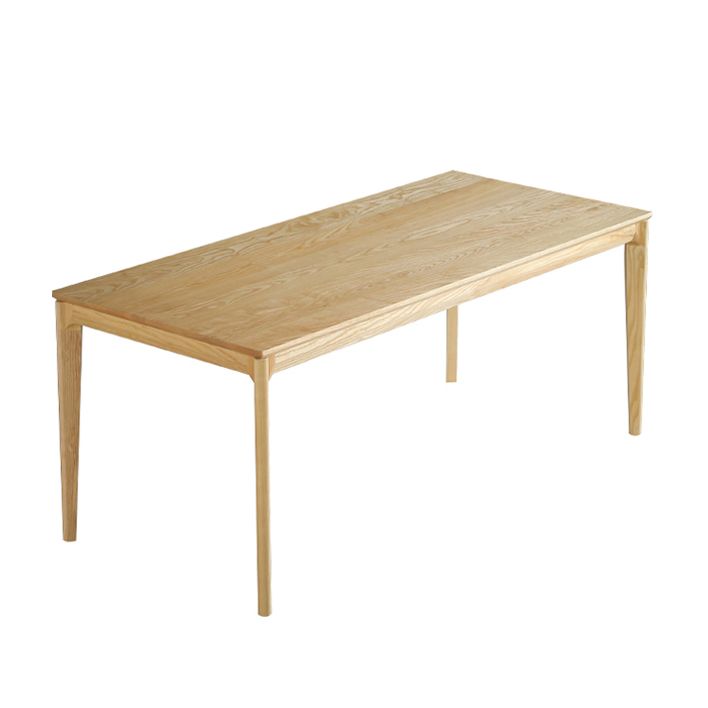 Modern 1/2/3/4/5 Pieces Dining Set Rectangle Solid Wood Legs Dinette Set in Natural