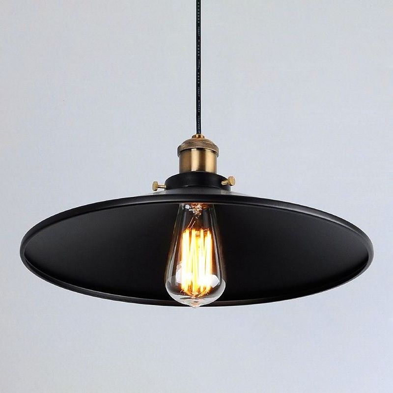 Metal Industrial Pendant Light 1-Light Cone Hanging Ceiling Light for Bar