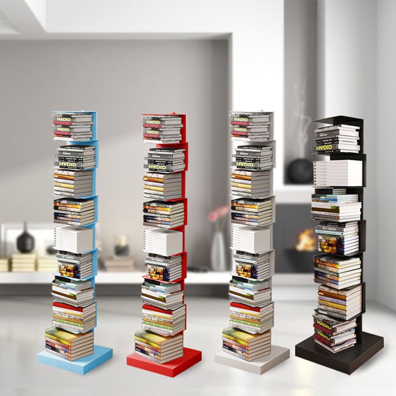 Contemporary 13.77" Wide Geometric Book Shelf Iron Home Bookcase