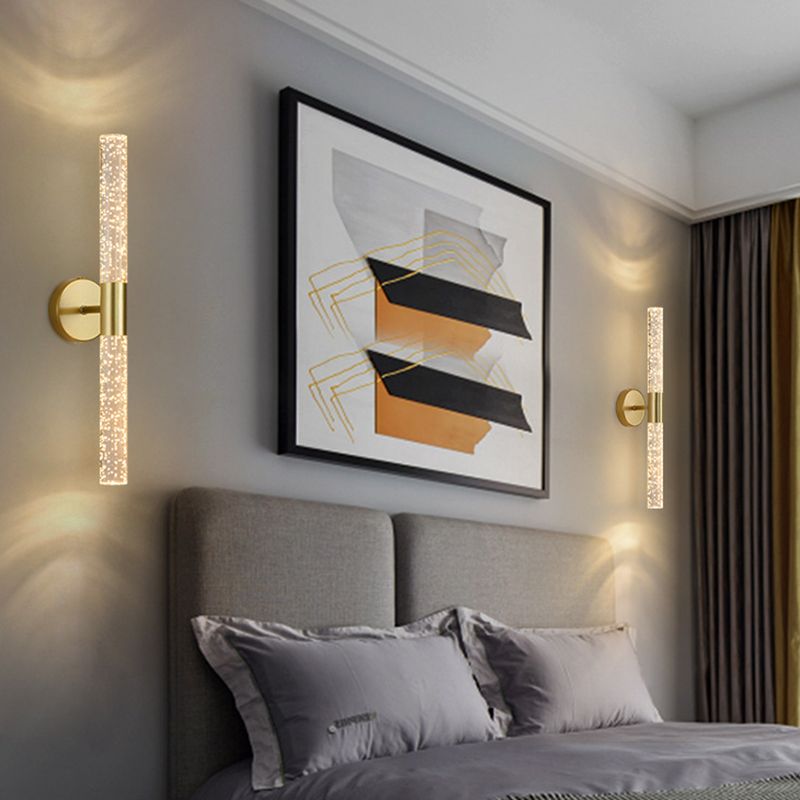 Modern Style Vanity Light Cylinder Shape 2 Lights Vanity Lamp for Shower Room