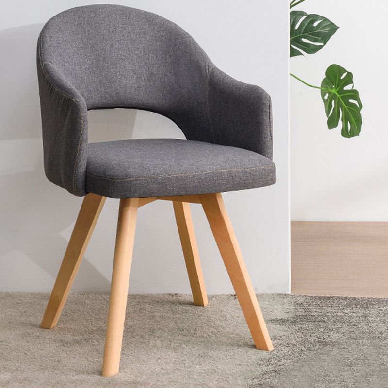 Silla de comedor abierta tapizada contemporánea del final mate de la silla del brazo de la sala de estudio