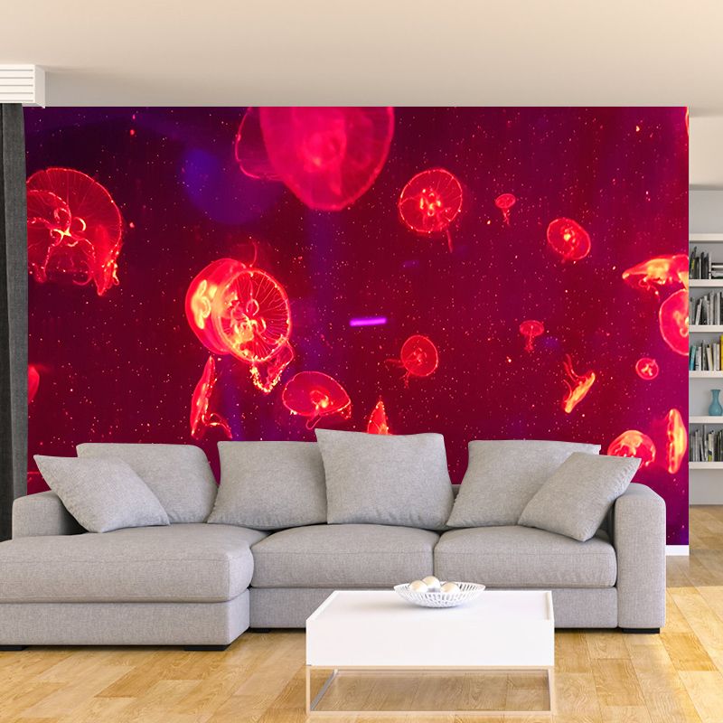 Underwater Creatures Wall Mural for Living Room Moisture Resistant, Customized Size