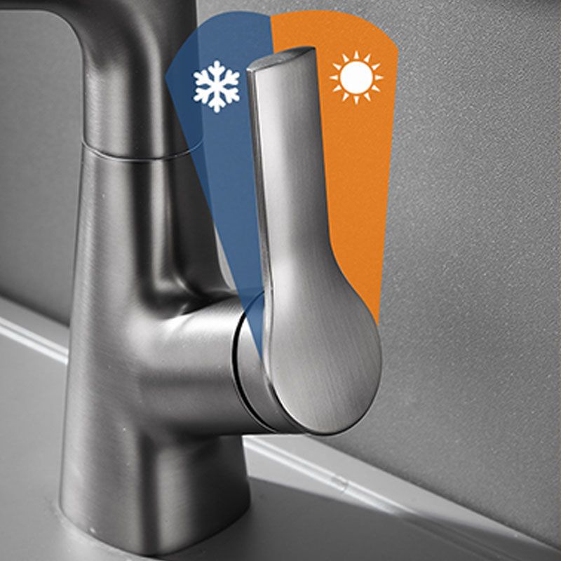 Modern Vessel Sink Faucet Brass Lever Handles Swivel Spout Bathroom Vessel Faucet