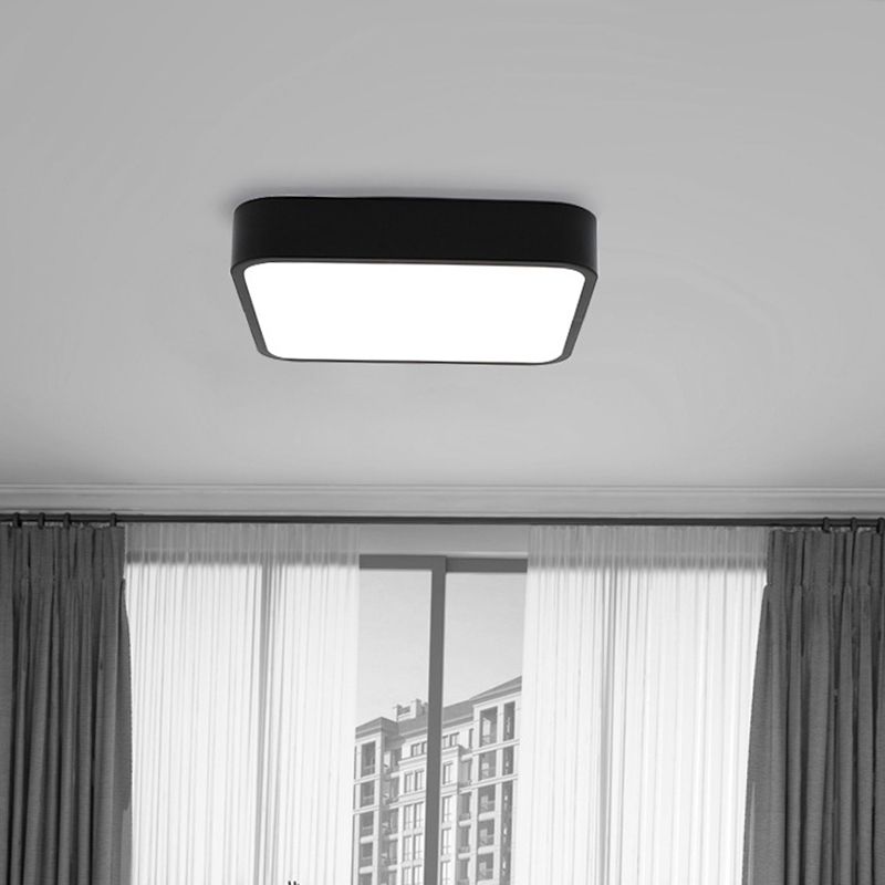 Lámparas de techo de montaje empotrado de estilo minimalista moderno, lámpara de techo empotrada de acrílico de 1 luz para sala de estar