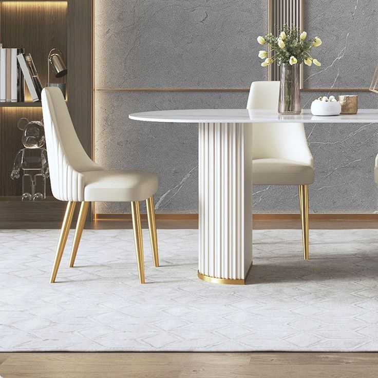 Glam 1/2/5/6/7 Pieces Dining Set Sintered Stone Dining Table Set for Home Use