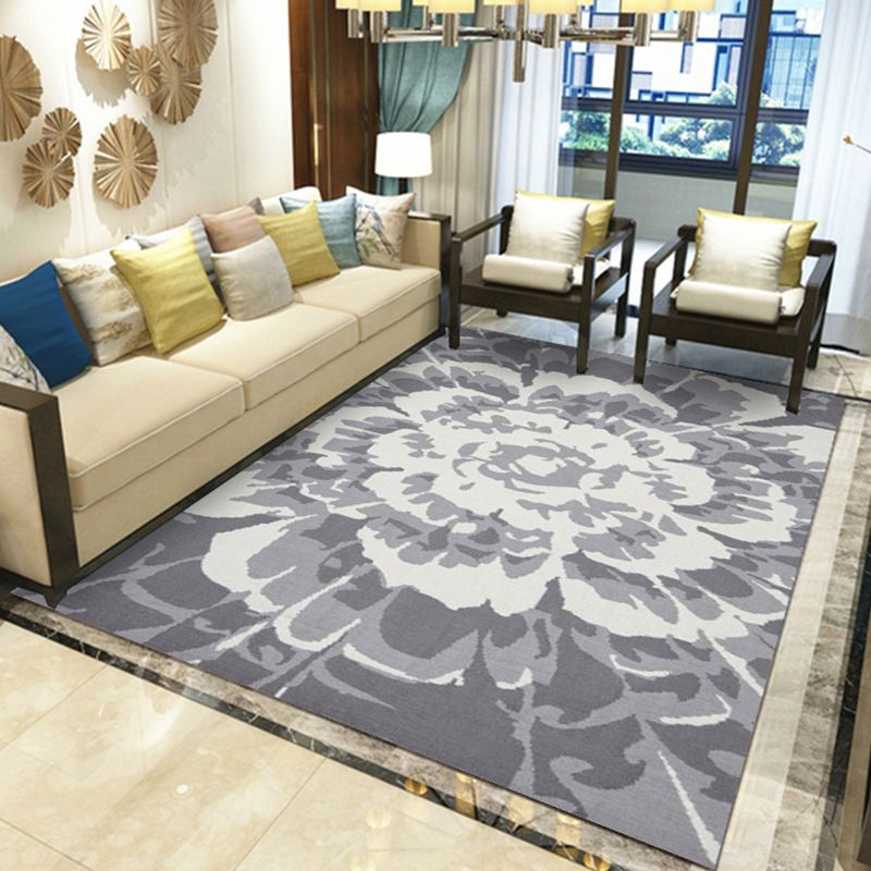 Gorgeous Multi Colored Modern Rug Polyester Flower Blossom Rug Pet Friendly Anti-Slip Stain Resistant Carpet for Home