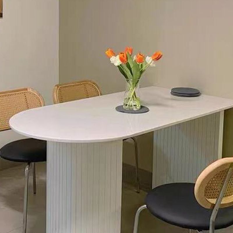 Modern Style Dining Table Double Pedestal Table for Dining Room