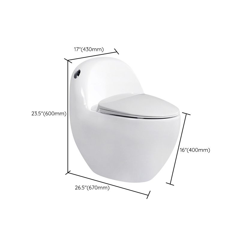 Contemporary One Piece Flush Toilet Floor Mounted Urine Toilet for Bathroom
