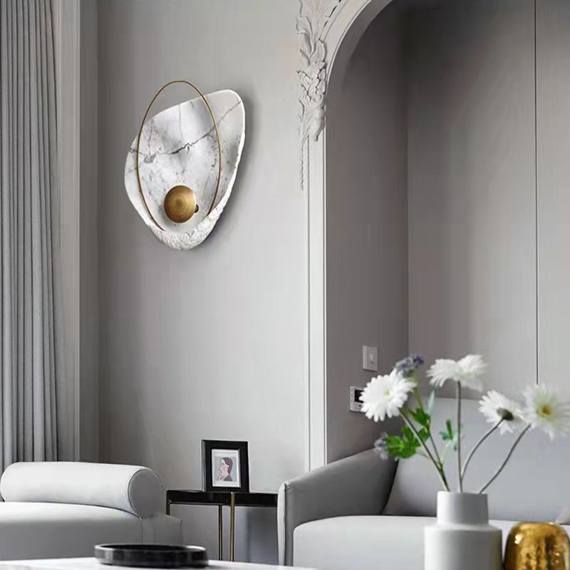 16" High Nordic Metal Wall Light Geometric LED Wall Sconce for Living Room