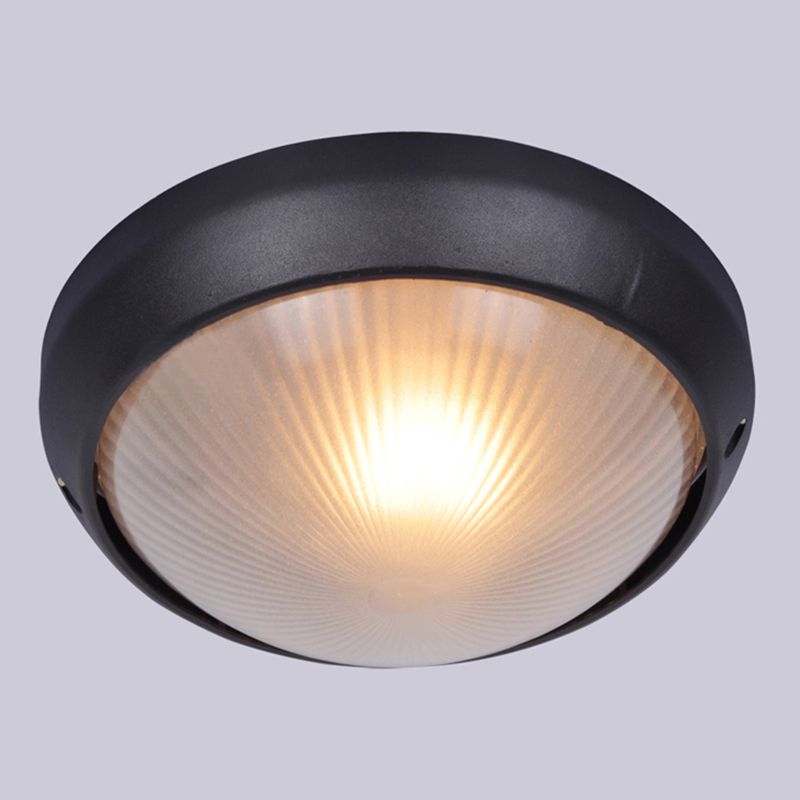 1-Light Flush Mount Light Halterung Traditionelle Kuppel in der Nähe Deckenlampe mit weißem Glas Shade