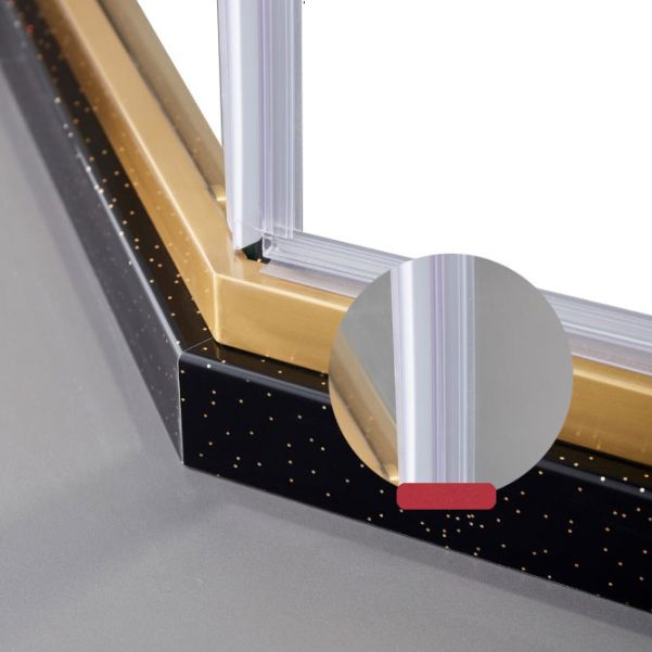 Pivot Tempered Glass Shower Door, Diamond Shape Stainless Steel Frame Shower Door