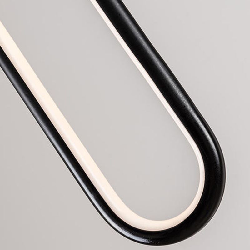 Luces colgantes minimalistas de metal Estilo moderno Lámpara colgante lineal de 1 luce para dormitorio
