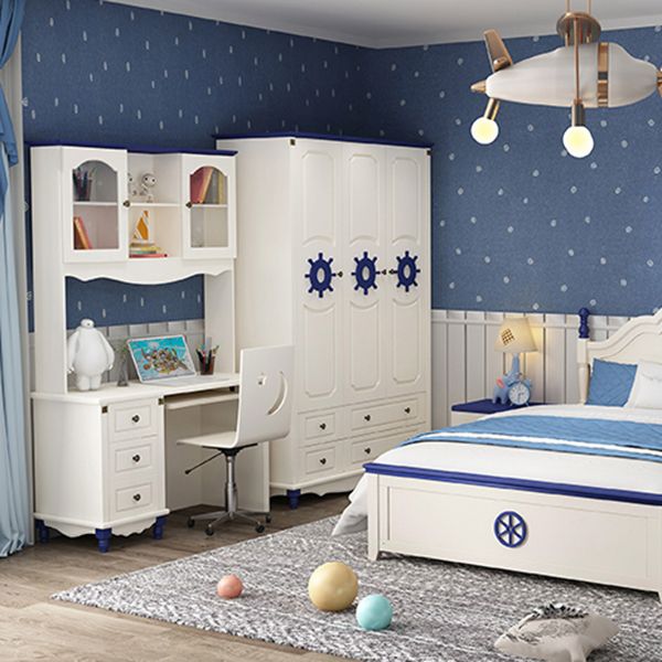 Coastal Cabinet with Hinged Door Manufactured Wood Matte Finish Storage Cabinet