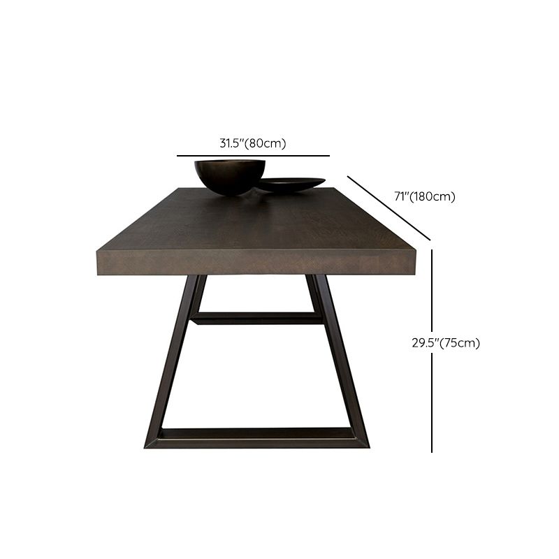Wooden Table Medieval Modern Style Simple Family Rectangular Dining Table