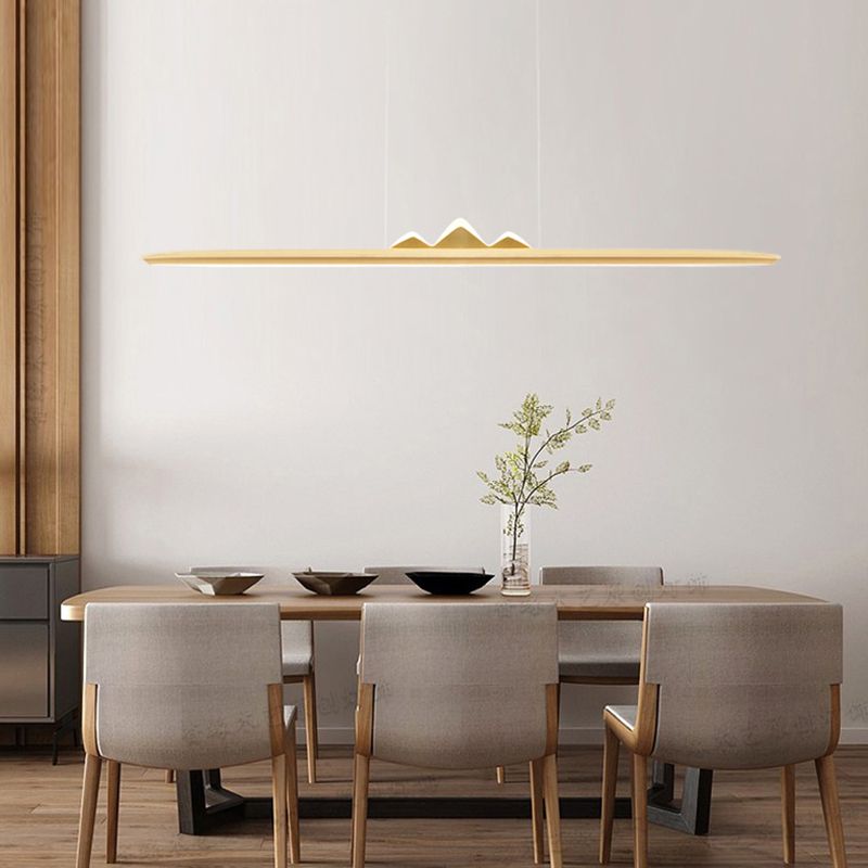 Modern Style Pendant Lighting Fixtures Wooden Shade Island Lighting Ideas for Kitchen