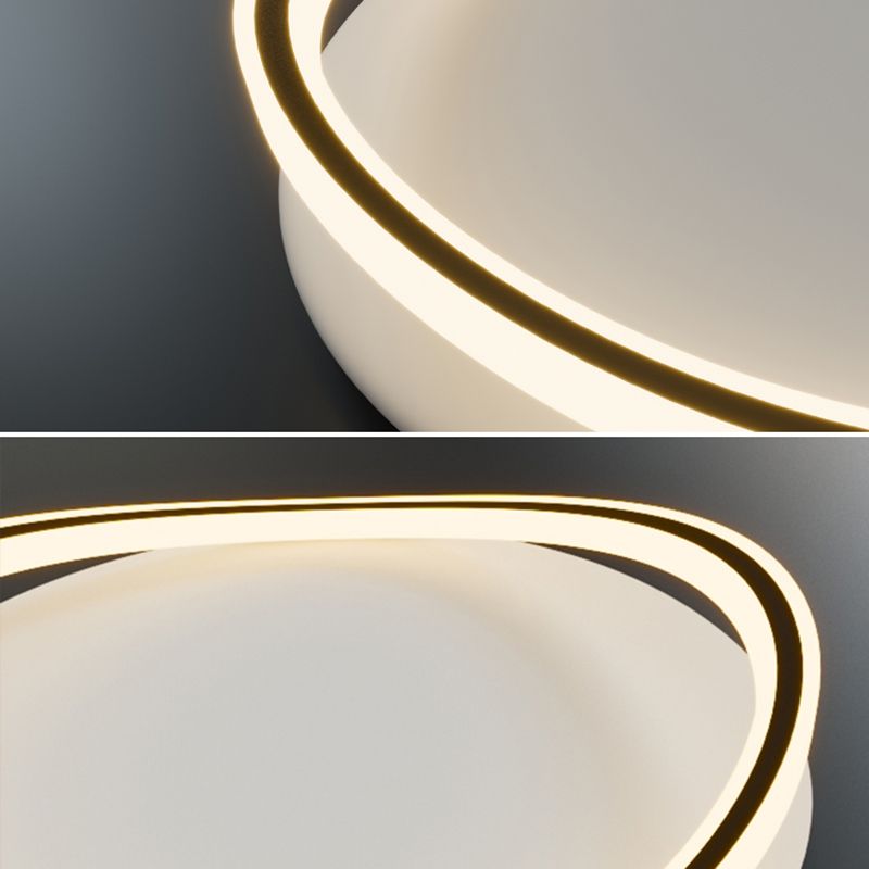 Minimalism Metal LED Flush Mount 1-Light Geometric Ceiling Mounted Light for Bedroom