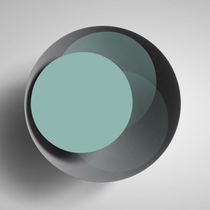 Iluminación de la pared de sombra redonda lámpara de apliques de metal de luz 1 de luz para sala de estar para sala de estar