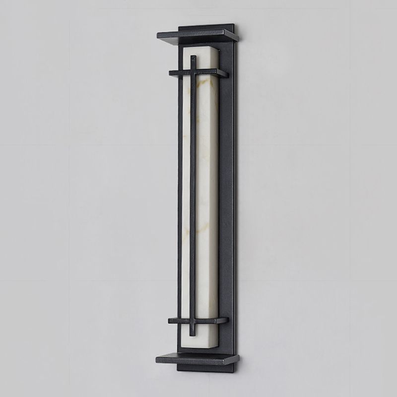 Geometric Wall Light Fixture Modern 1 Light Wall Sconce in Black