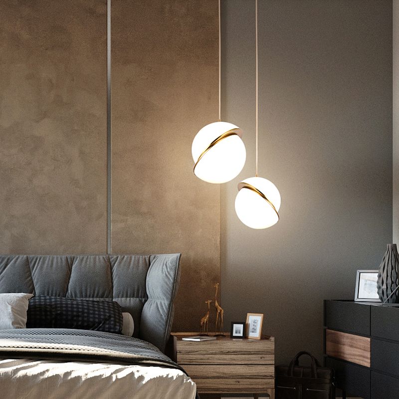 Pendante intérieure minimaliste, Éclairage pendentif en acrylique à 1 lumière