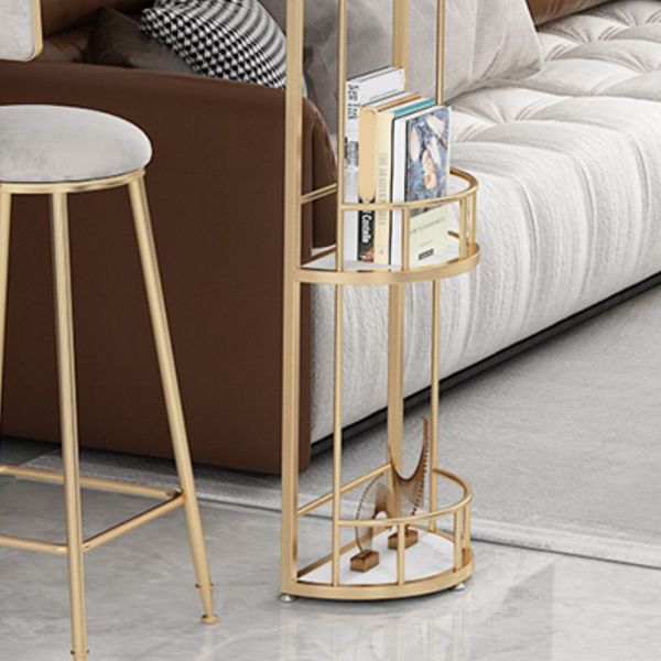 Iron Storage Base Bar Dining Table Modern Bar Table with Wine Glass Holders and Wine Rack