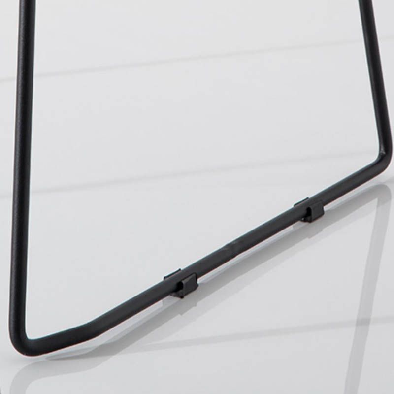 Modern Style Backrest Counter Stool with Cushion and Metal Base