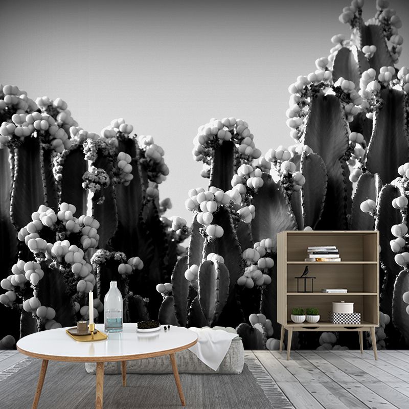 Cactus Plant Mural Wall Decor Mildew Resistant Wall Mural for Decoration