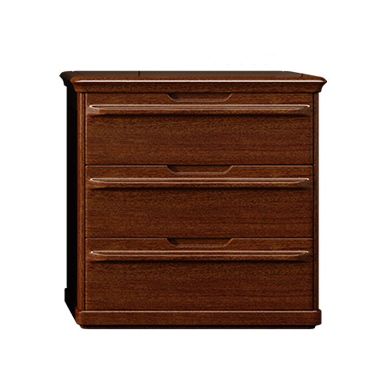 16.9" W Brown Storage Chest Dresser Walnut Vertical Storage Chest with Drawers