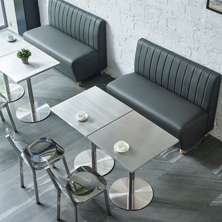 Industrial Style Stainless Steel Dining Table Square Table for Dinning Room