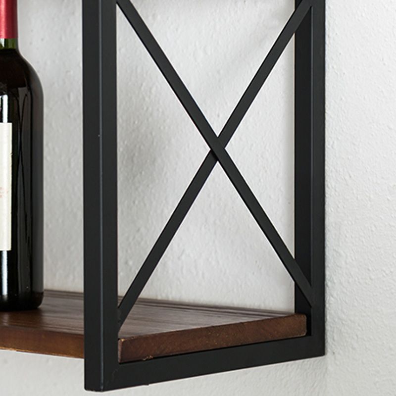 Holzbücherschild -Wand -Relf -Bücherregal für den industriellen Stil