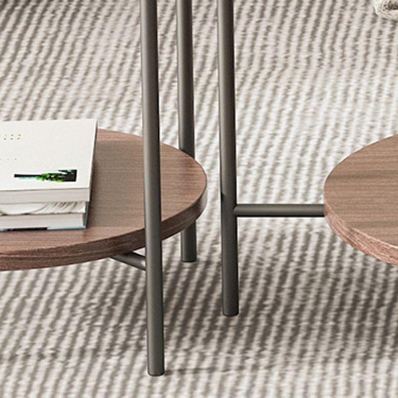 Glass Cross Legs Cocktail Table with Wood Accents Elliptical Coffee Table