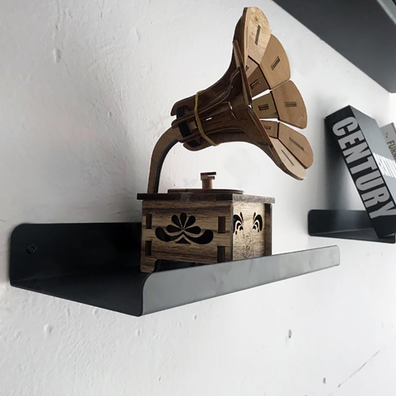 Floating Closed Back Bookshelf Metal Contemporary Bookcase with Shelf