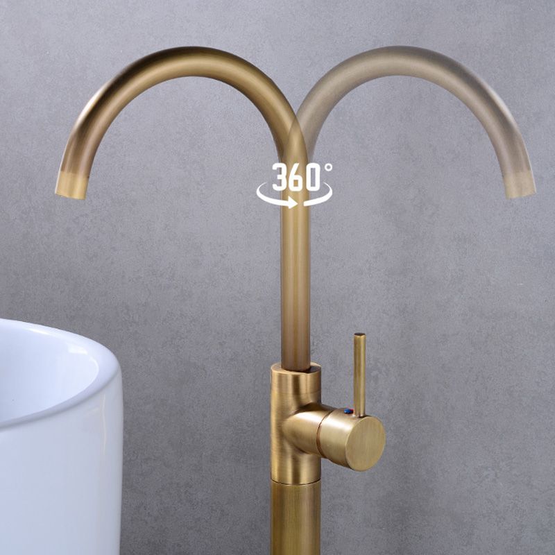Modern 1-Handle Freestanding Faucet Floor Mounted Freestanding Bathtub Faucet
