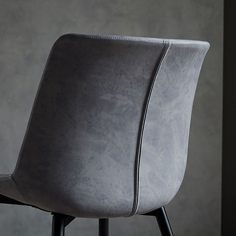 Sillas de comedor estilo moderno Silla auxiliar sin brazos con patas de metal