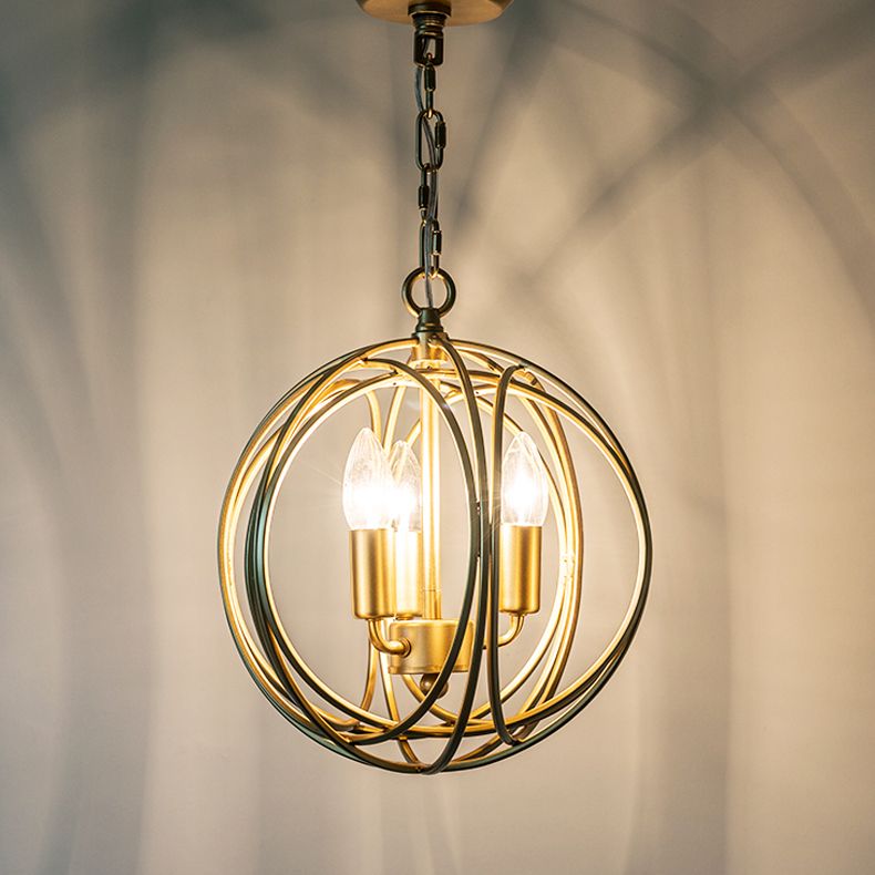 Designer Style Chandelier Gold Metal Ceiling Chandelier for Living Room